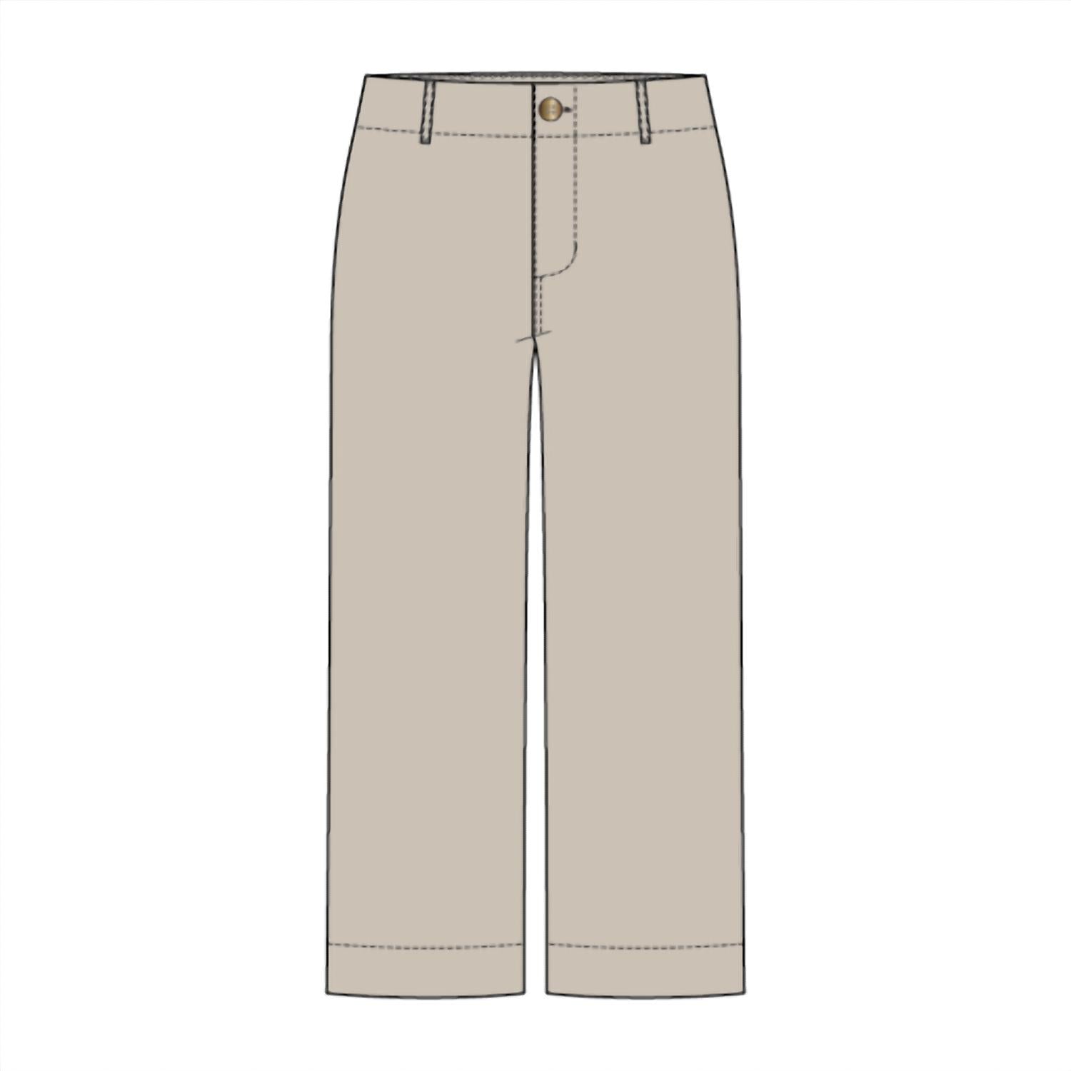 Tribal - Flowy High Rise Twill Capri Pant