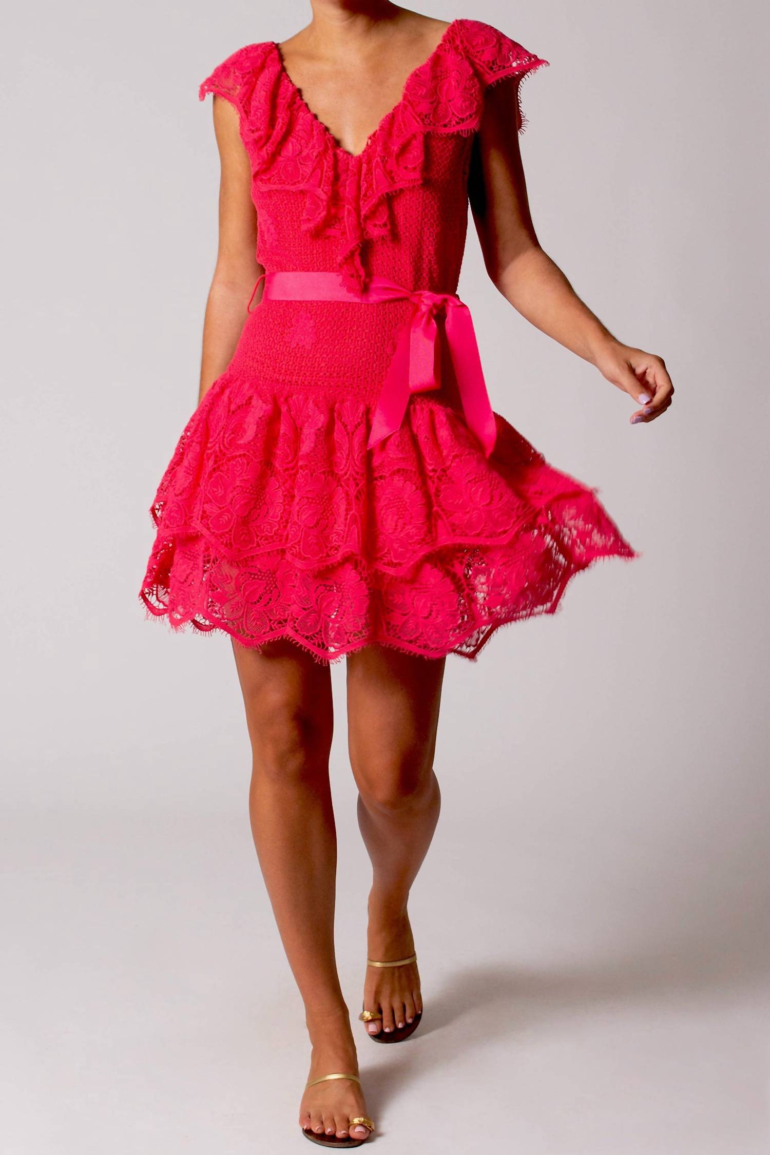 Miguelina - Coco Butterfly Scallop Mini Dress