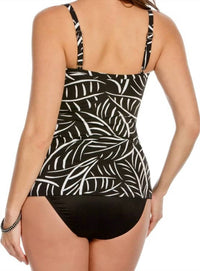 Miraclesuit Love Knot Underwire Tankini Top - Plus in hard to be leaf - women's swimwear - detail view