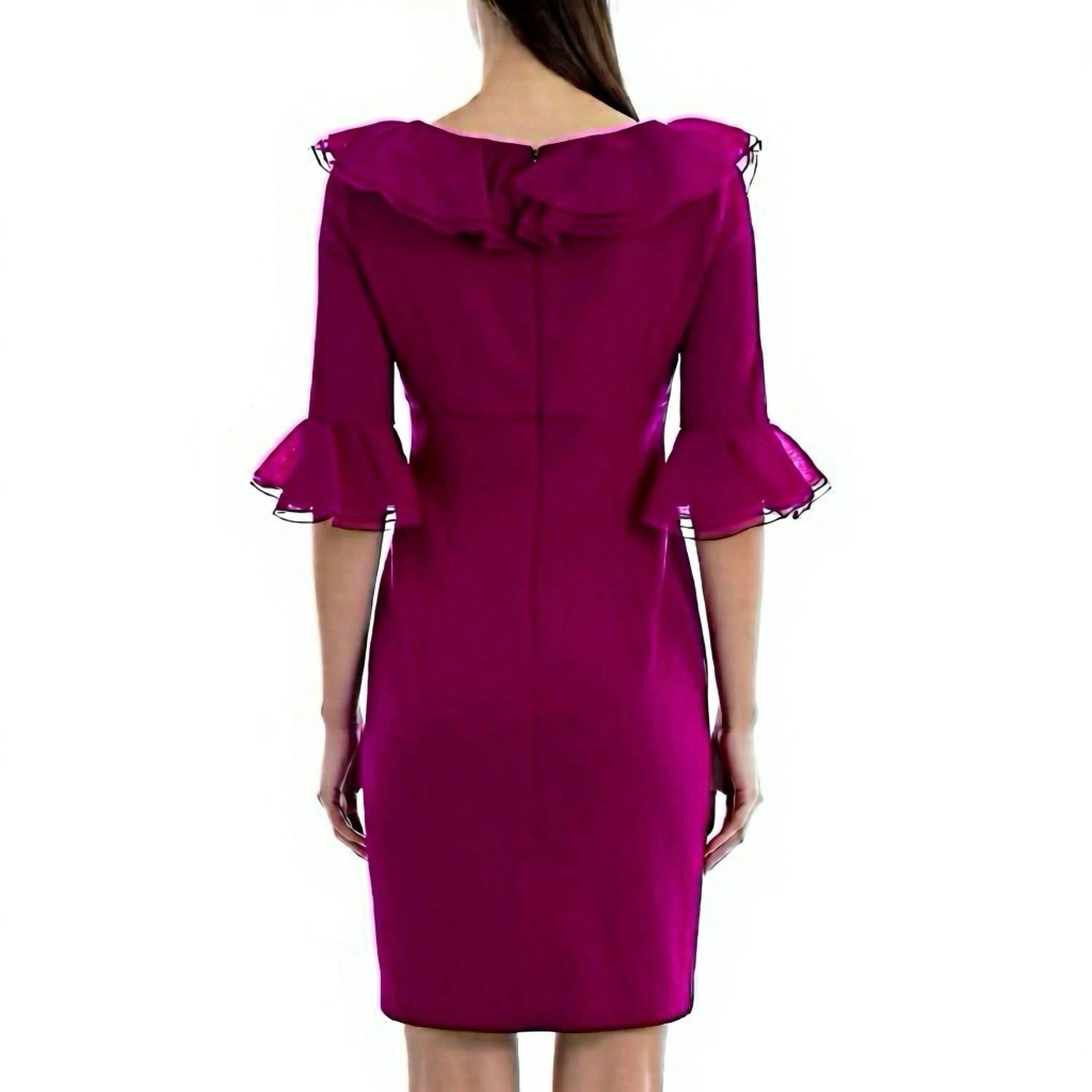 Nue By Shani - Built In Shapewear Ruffle Pencil Dress