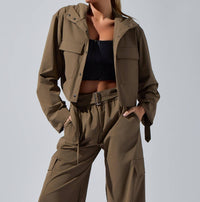 HEROINE SPORT Ava Cropped Jacket in safari - women's jacket - view 5