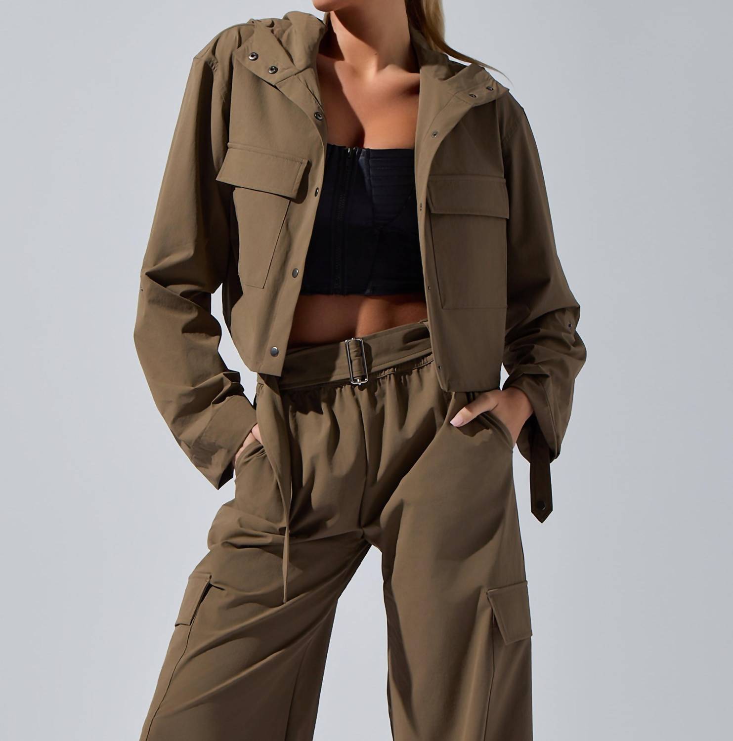 HEROINE SPORT Ava Cropped Jacket in safari - women's jacket - view 5