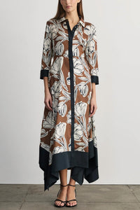 TANYA TAYLOR Selene Dress in acorn multi - women's dress