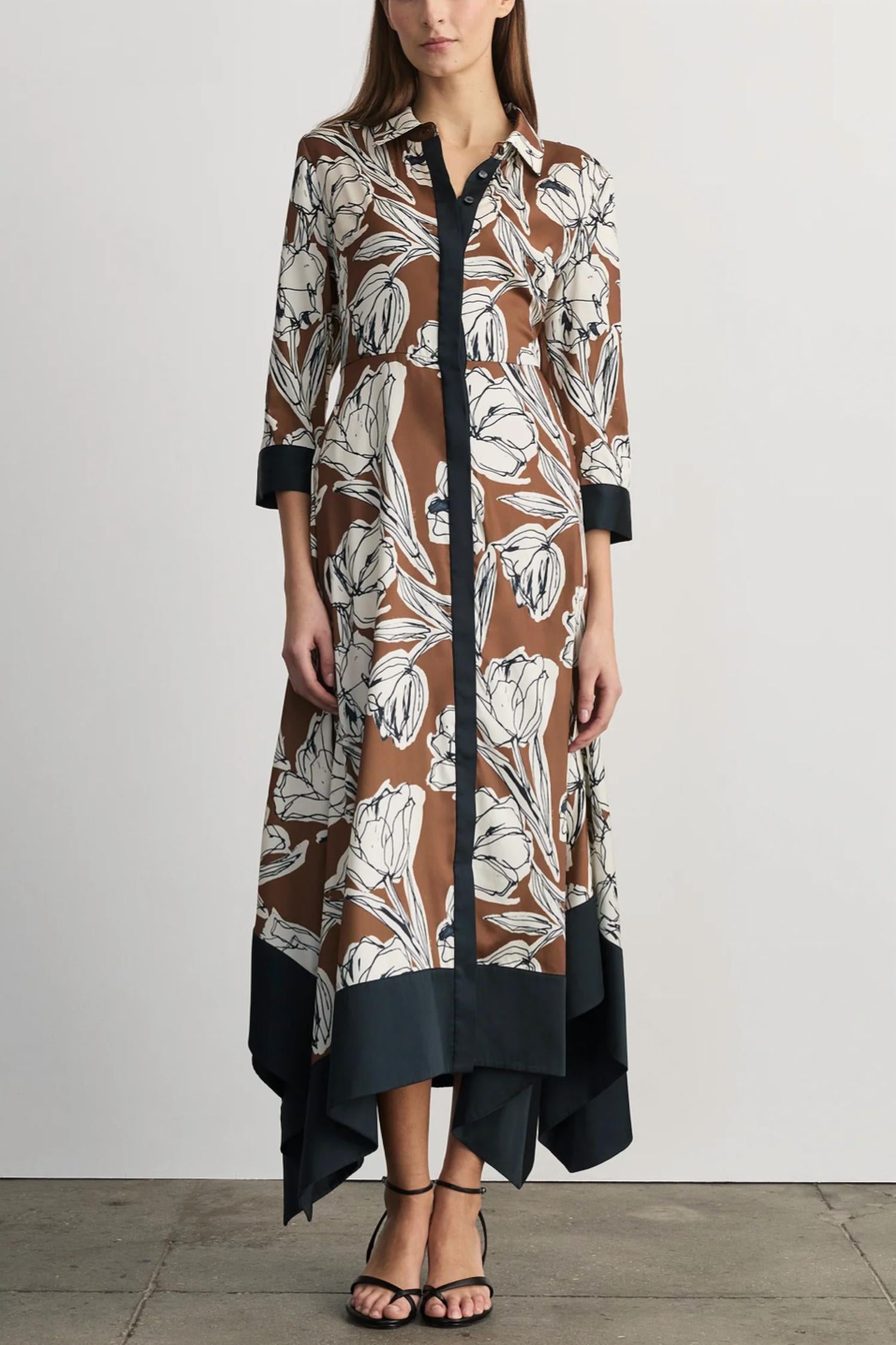 TANYA TAYLOR Selene Dress in acorn multi - women's dress