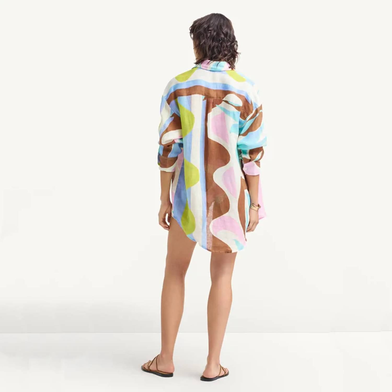 Vitamin A - Playa Linen Boyfriend Shirt