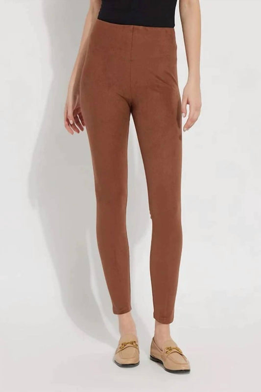 High waist suede legging