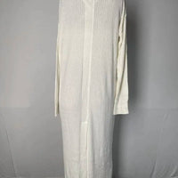 Free People Women’s Ribbed Duster Cardigan & Cropped Tank Set in white - women's cardigan - alternate view