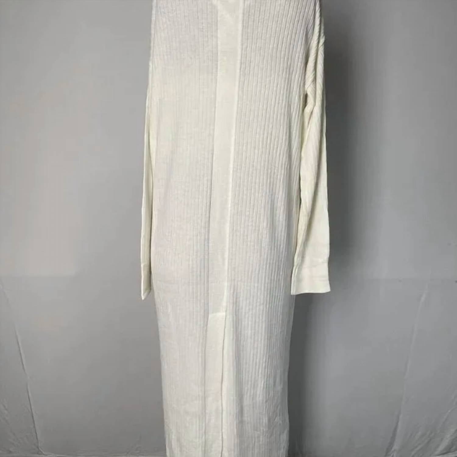 Free People Women’s Ribbed Duster Cardigan & Cropped Tank Set in white - women's cardigan - alternate view