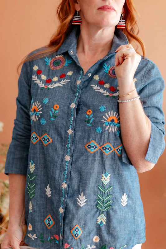 Johnny Was - Josiy Vintage Embroidered Shirt