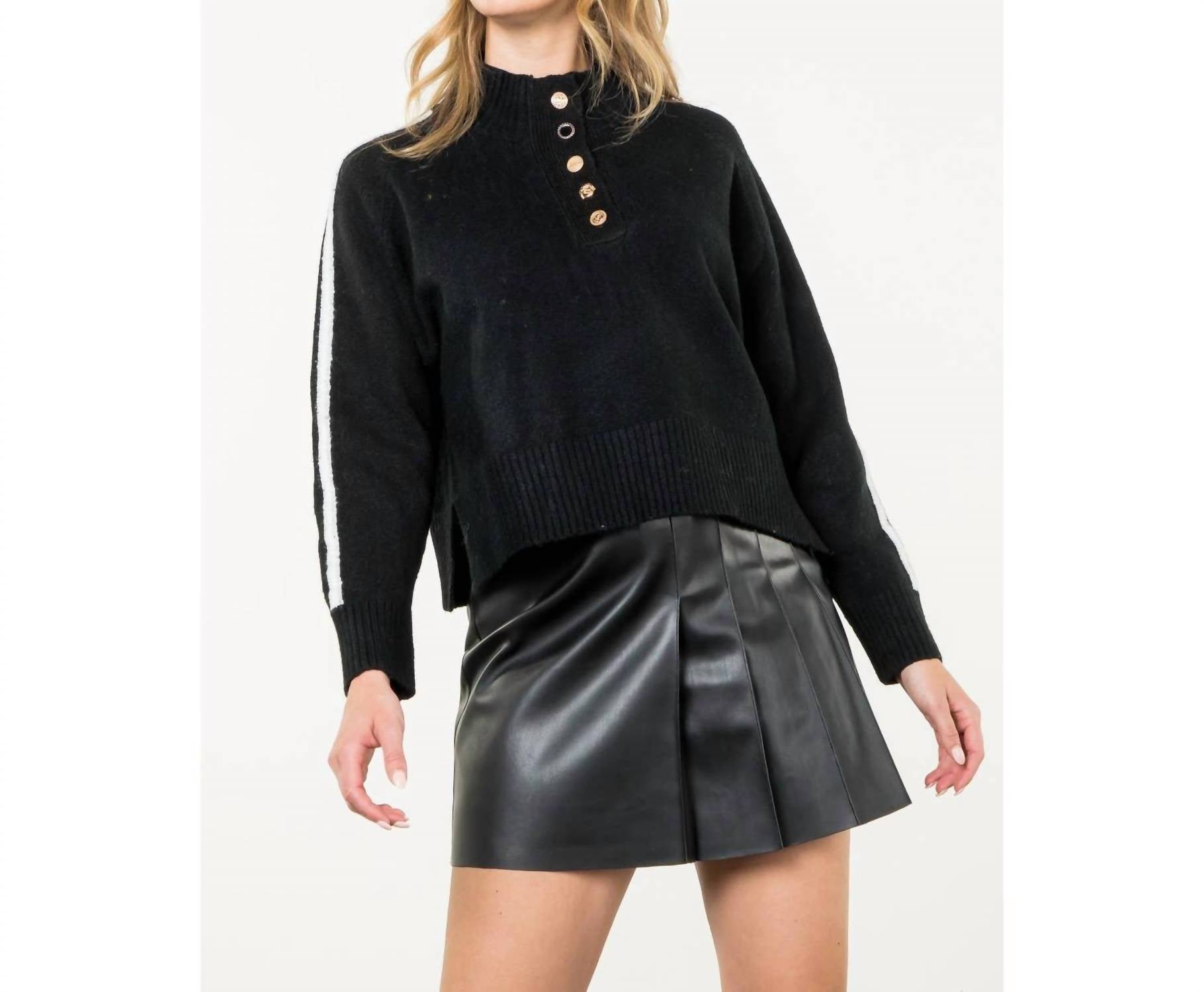 Thml - Half Button Knit Sweater
