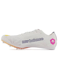 New Balance Women's Track Spike Shoes in white orange purple - women's shoe - detail view