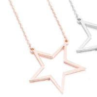 Harper & Jewels Women's Stars Hollow Necklace in rose gold - women's jewelry