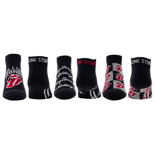 Perri’S Socks - Unisex - Rolling Stones Collegiate Tongues Liner Socks - 3 Pair