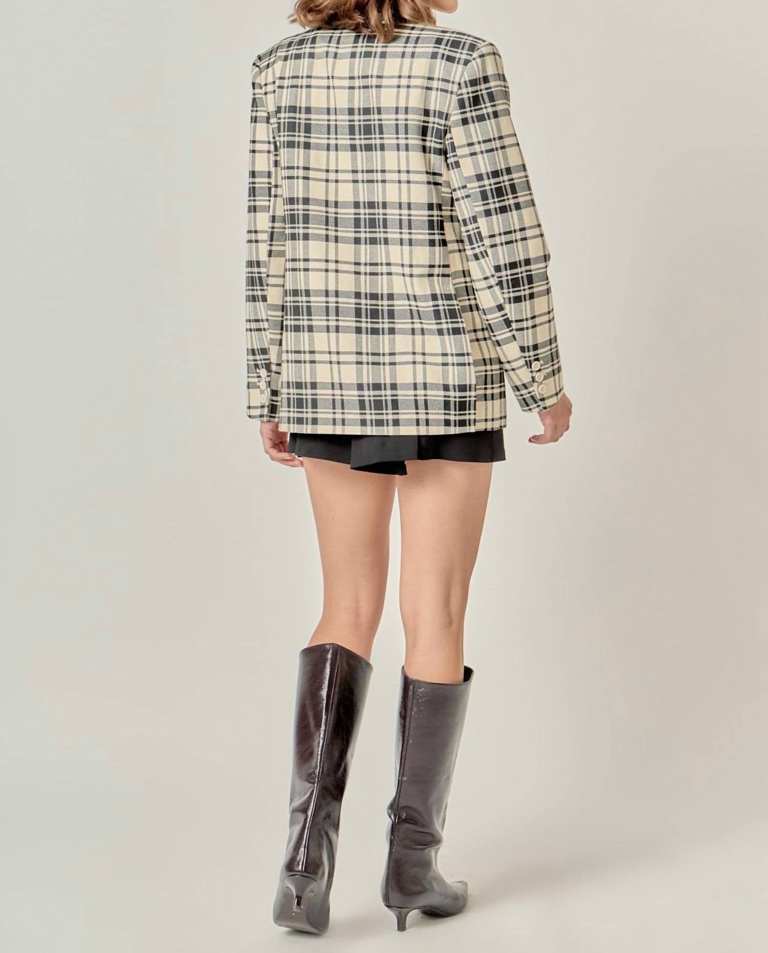 English Factory - Carrie Plaid Blazer