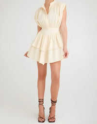 Js71 - Collared Tiered Mini Dress