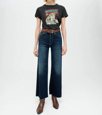 Re/Done - High Rise Wide Leg Crop Jean