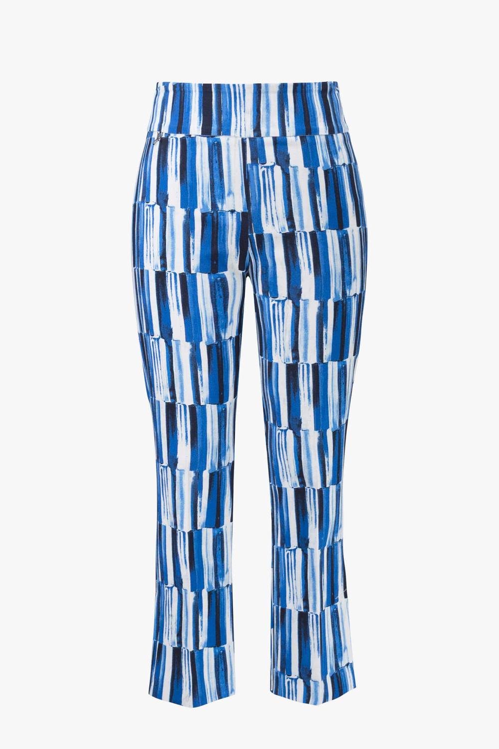 Joseph Ribkoff - Millennium Abstract Print Crop Pull-on Pants