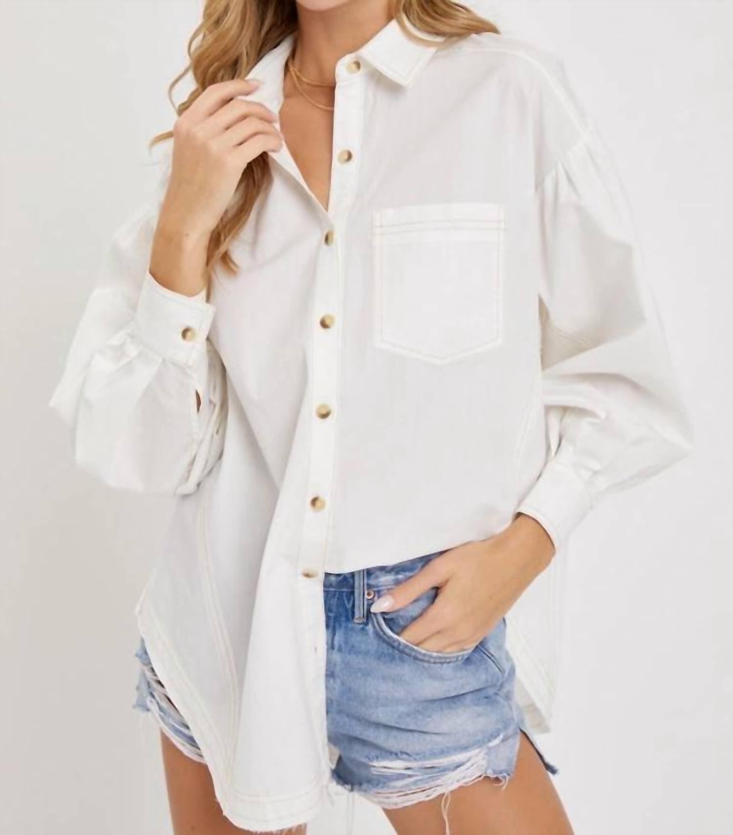 Sweet Lovely By Jen - Magnolia Poplin Shirt