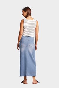 Tribal - Full Length Denim Skirt