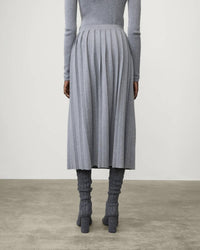 LISA YANG The Minda Skirt in deep cloud - women's skirt - detail view