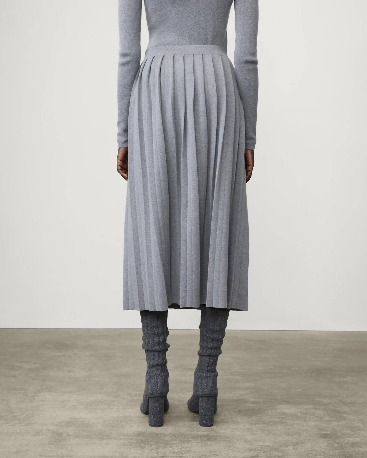 LISA YANG The Minda Skirt in deep cloud - women's skirt - detail view