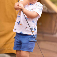 Mayoral Boys Cargo Sweat Bermuda Shorts in cobalt - kids' shorts