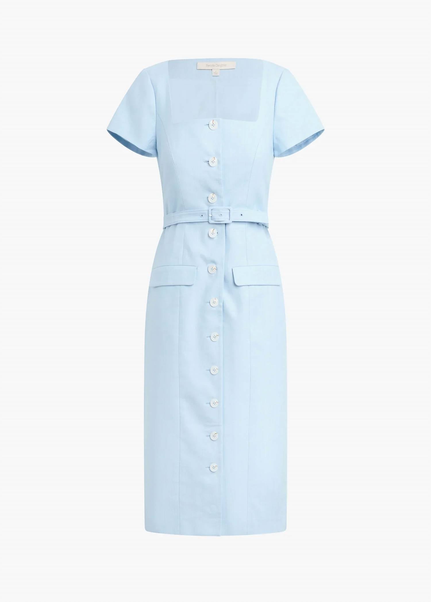 Favorite Daughter - Mademoiselle Belted Cotton Midi Dress