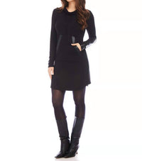 Karen Kane - Faux Leather Patch Dress
