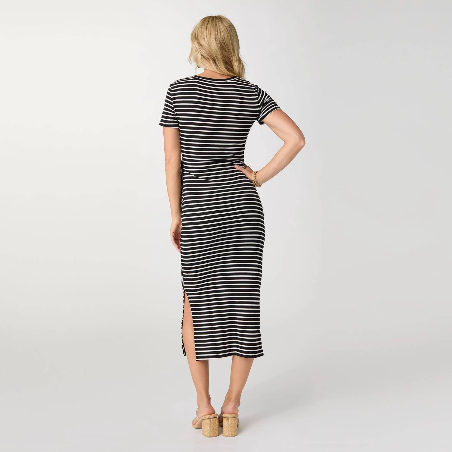 Coco + Carmen - Amara Stripe Tie Waist Midi Dress