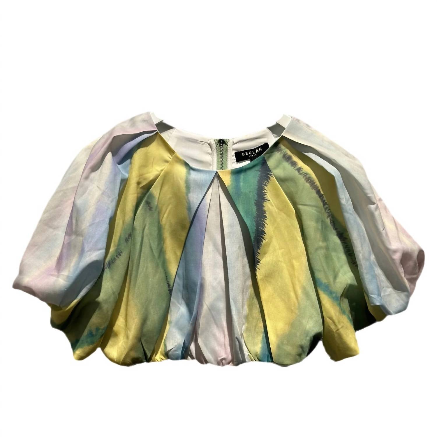 Beulahstyle - Women's Striped Puff Crop Top