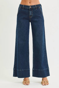 Risen - Women's Wide Leg Hem Jeans