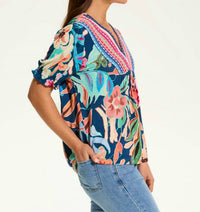 Fdj - Ellbow Sleeve Embellished Top