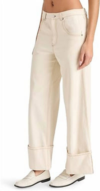 STEVE MADDEN Briah Wide Leg Pant in oatmeal - women's pants - detail view