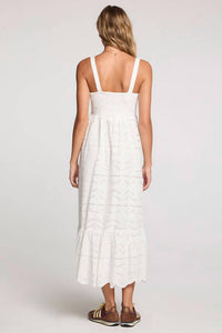 Saltwater Luxe - Harbor Midi Eyelet Midi Dress