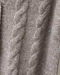 Giftcraft Women's V-neck Cardigan in taupe - women's sweater - alternate view