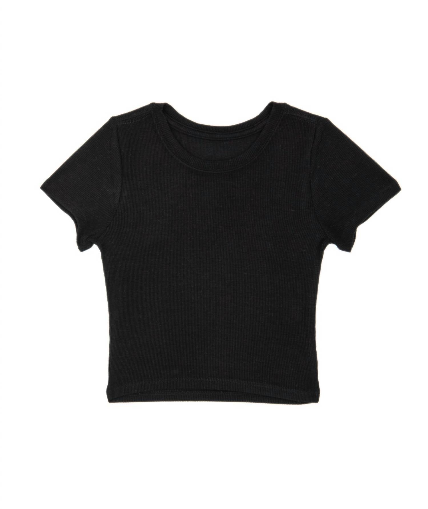 Katie J NYC Girl's Livi Tee in black 1 - kids' t-shirt
