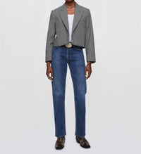 Re/Done - wool cutoff boyfriend blazer