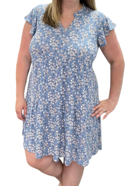 Honeyme - Floral Tiered Gabby Babydoll Dress