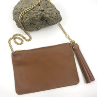 Bijourocks - Natural Brass Tassel Belt And Pouch Bag