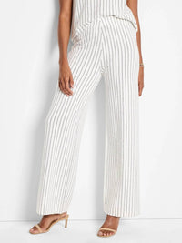 Nic + Zoe - Destination Stripe Wide Leg Knit Pant