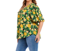 Karen Kane - Puff Sleeve Top - Plus