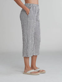 Cut Loose - Easy Crop Crinkle Plaid Pants