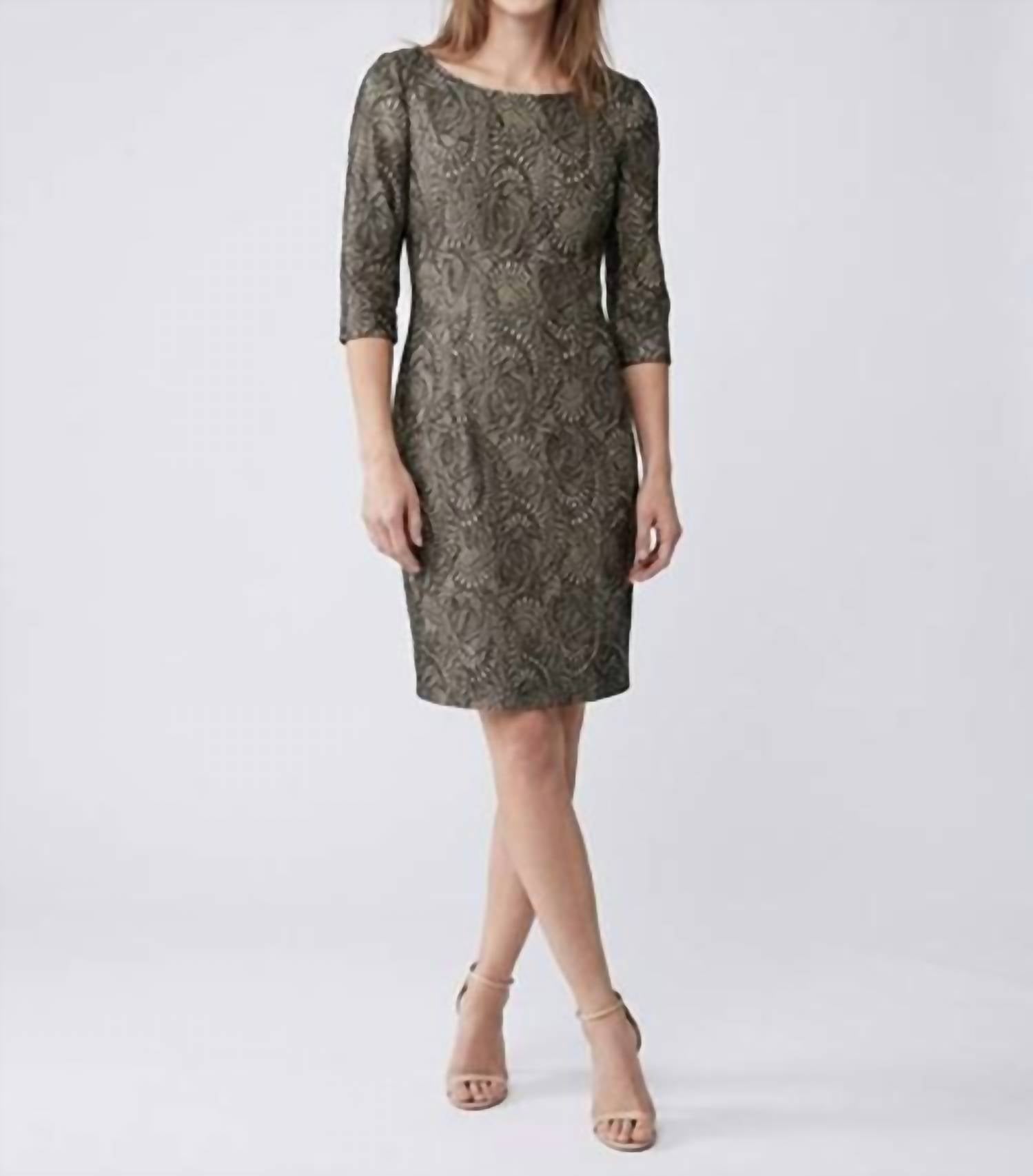 Eliza J - Metallic Jacquard Dress