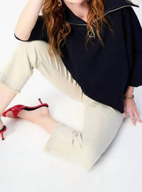 Joseph Ribkoff - Jacquard Zip Collar Sweater