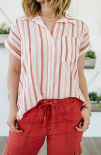 Mod Short Sleeve Boyfriend Shirt