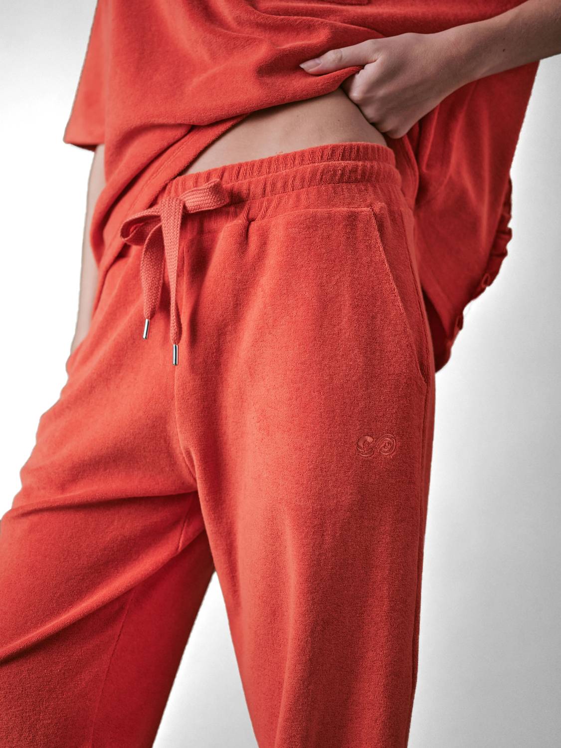 Cape Cove - Elasticated Waist Slim Terry Trouser