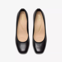 Clarks Women's Anelise Nora Pump in black leather - women's heels - alternate view