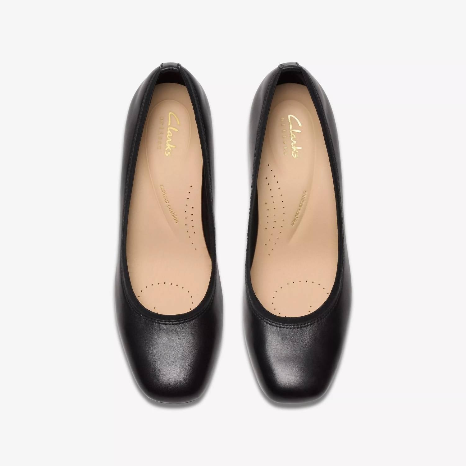 Clarks Women's Anelise Nora Pump in black leather - women's heels - alternate view