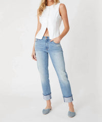 Level99 - Jessie Wide Cuff Slim Jean