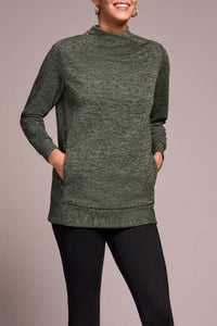 Tribal - Tunic Mock Neck Top